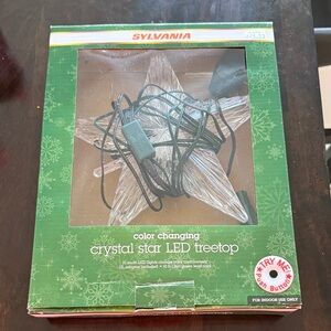 Sylvania Color Changing Crystal Star LED Treetop NEW